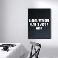 A GOAL WITHOUT PLAN IS JUST A WISH