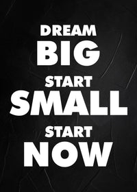 DREAM BIG START SMALL START NOW